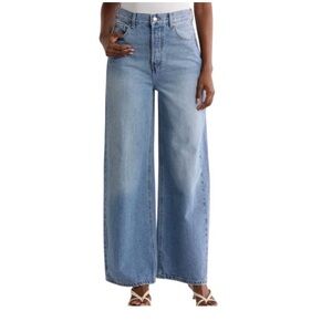 Etica Light Blue High-Rise Wide Leg Jeans